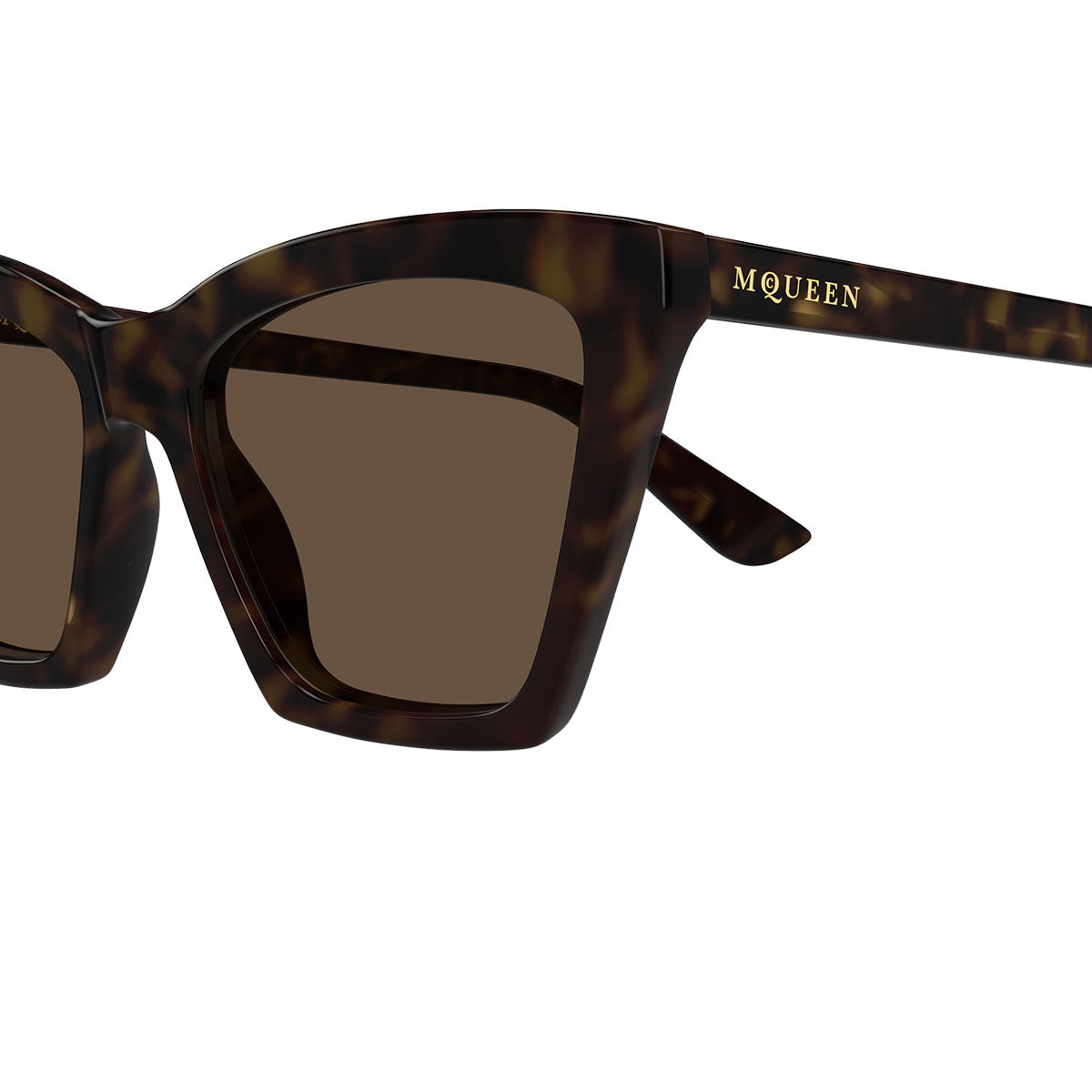 Alexander McQueen Occhiali da Sole AM0536S 002 Marrone/Marrone Donna