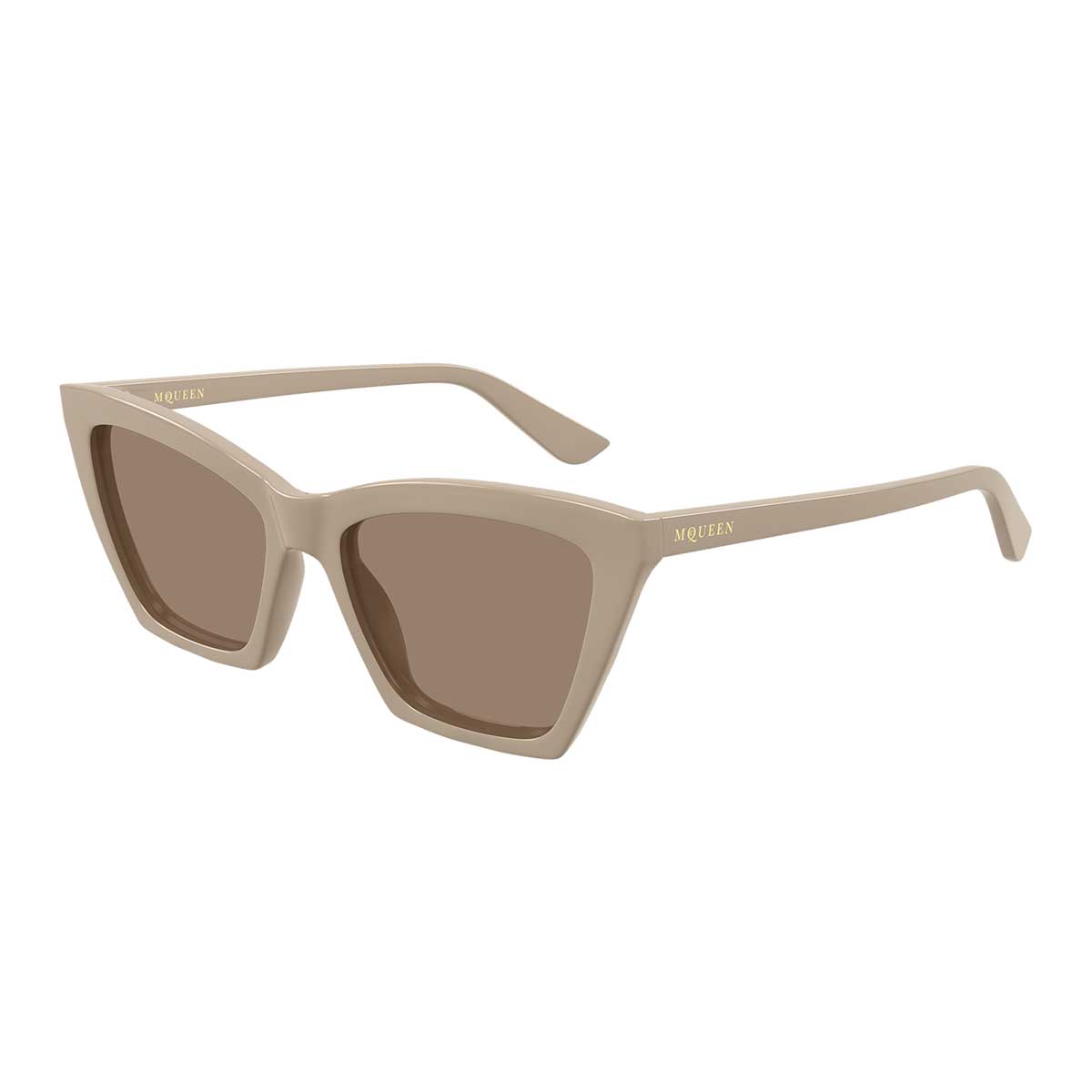 Alexander McQueen Occhiali da Sole AM0536S 003 Beige/Marrone Donna 2