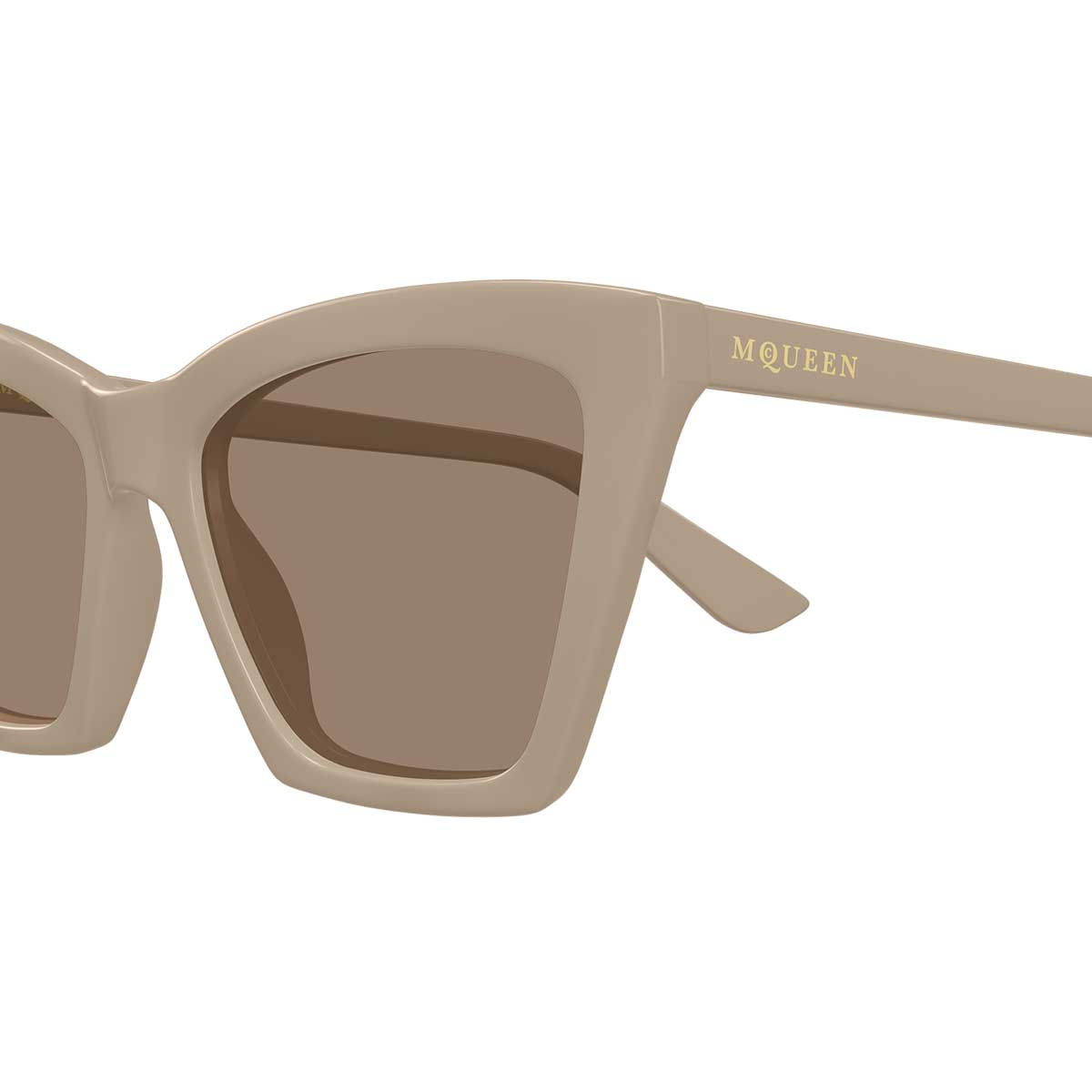 Alexander McQueen Occhiali da Sole AM0536S 003 Beige/Marrone Donna 3