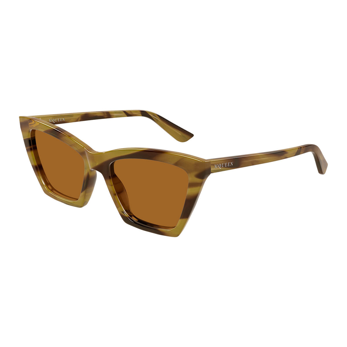 Alexander McQueen Occhiali da Sole AM0536S 006 Marrone Chiaro/Marrone Donna