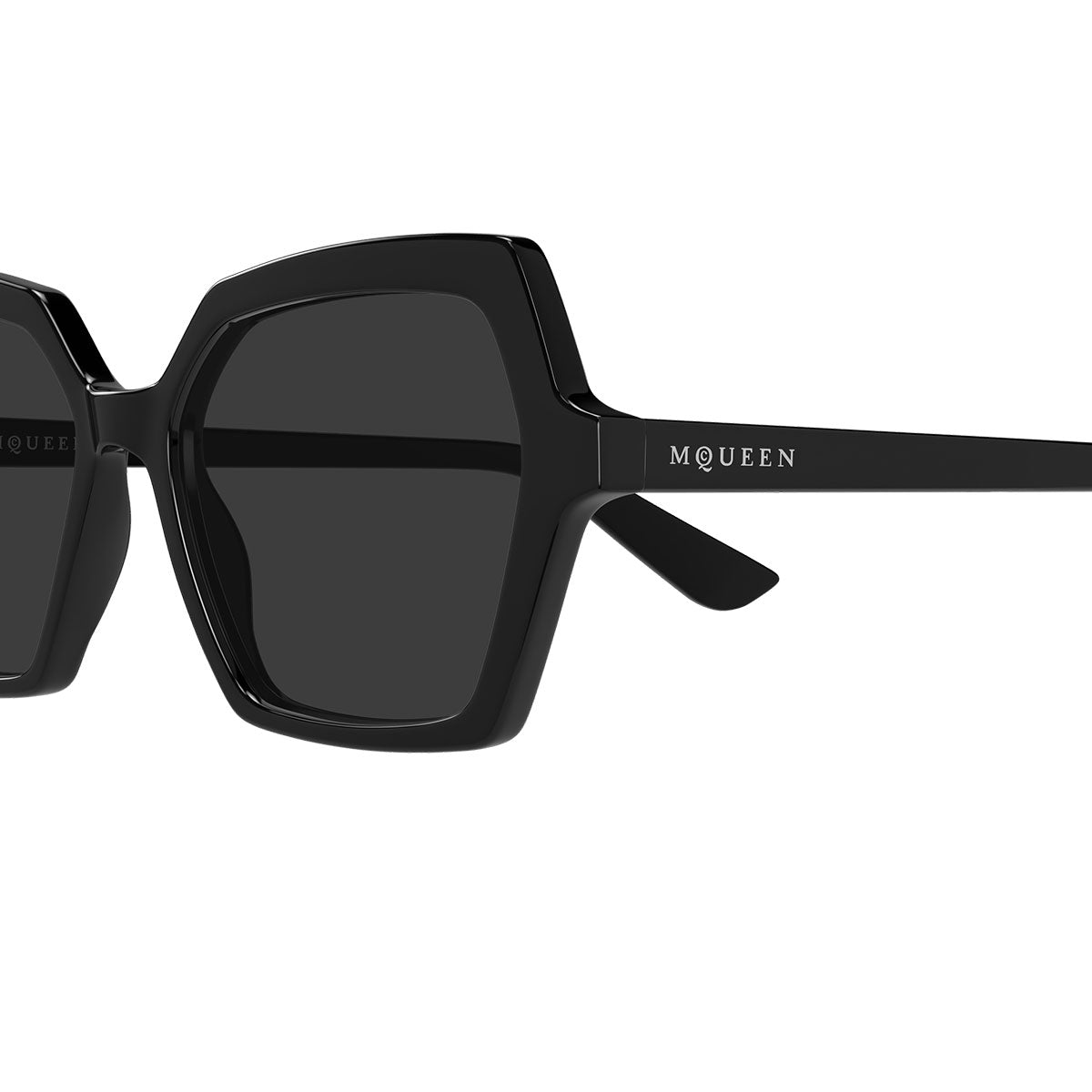 Alexander McQueen Occhiali da Sole AM0537S 001 Nero/Grigio Donna