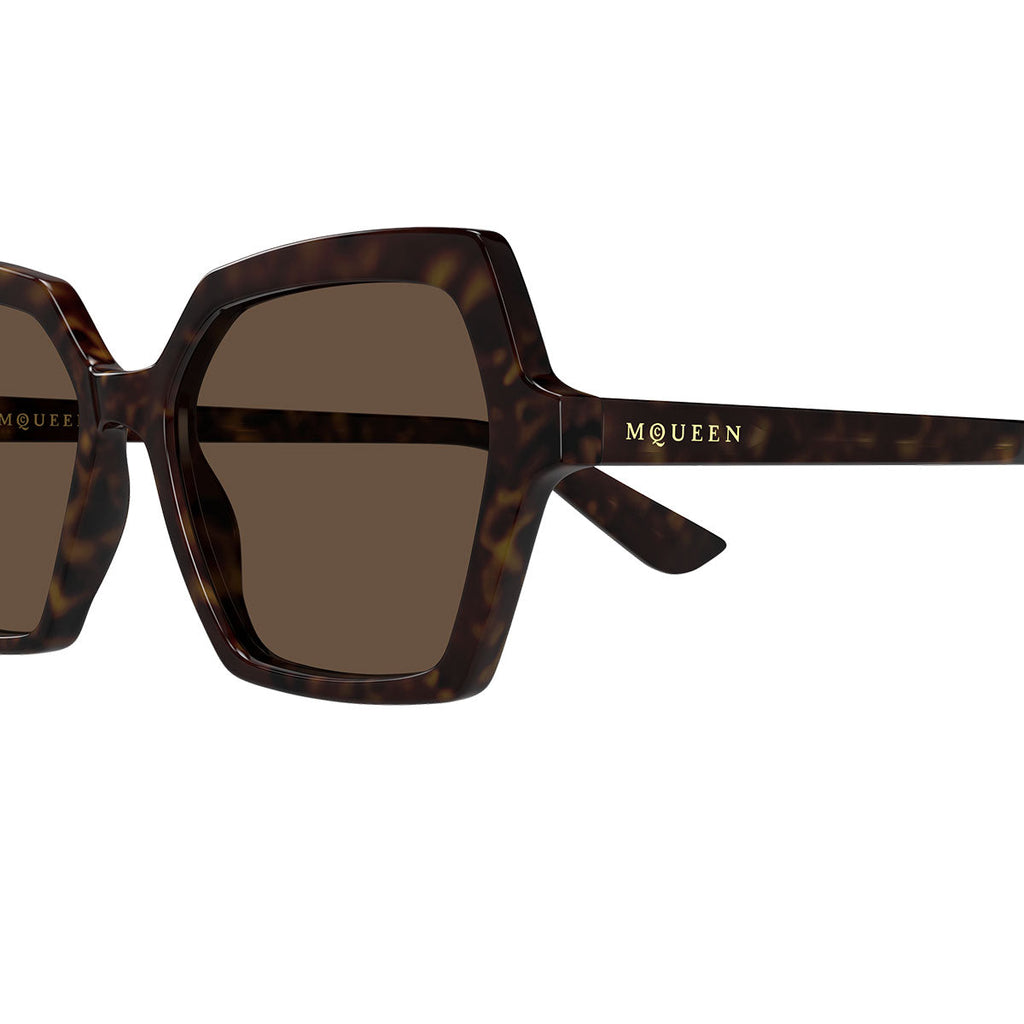 Alexander McQueen Occhiali da Sole AM0537S 002 Marrone/Marrone Donna