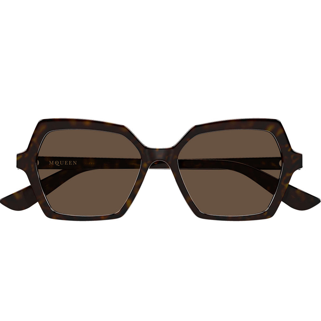 Alexander McQueen Occhiali da Sole AM0537S 002 Marrone/Marrone Donna