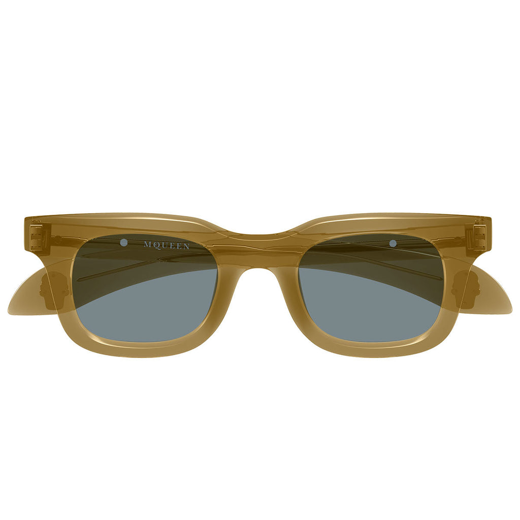 Alexander McQueen Occhiali da Sole AM0547S 004 Marrone/Grigio Uomo