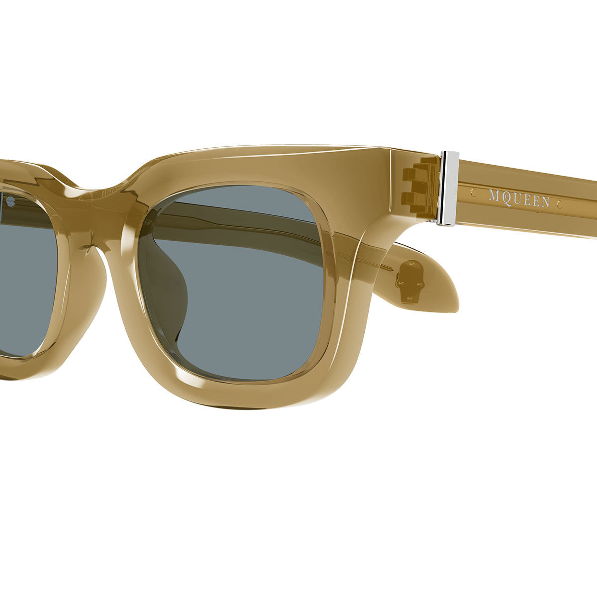 Alexander McQueen Occhiali da Sole AM0547S 004 Marrone/Grigio Uomo