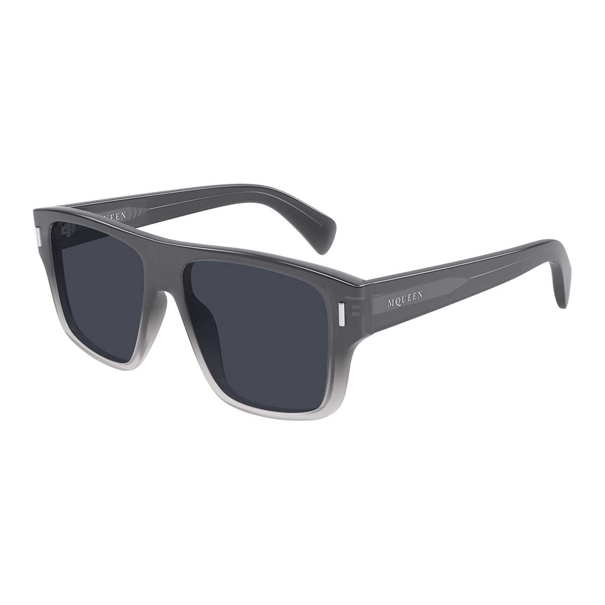 Alexander McQueen Occhiali da Sole AM0550S 004 Grigio/Blu Uomo