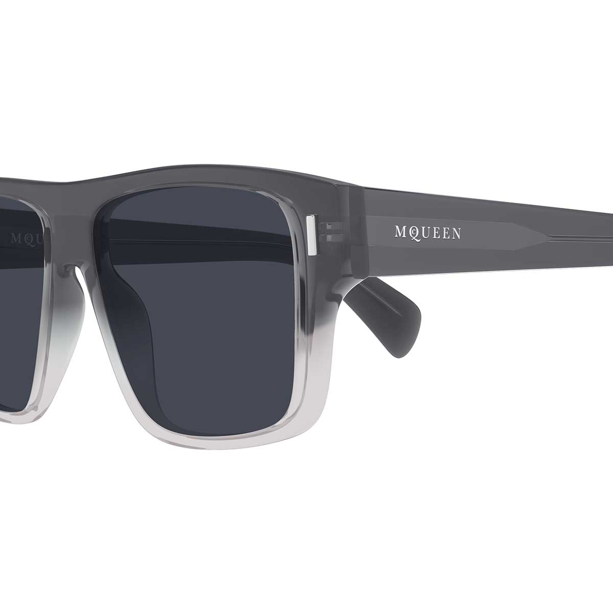 Alexander McQueen Occhiali da Sole AM0550S 004 Grigio/Blu Uomo