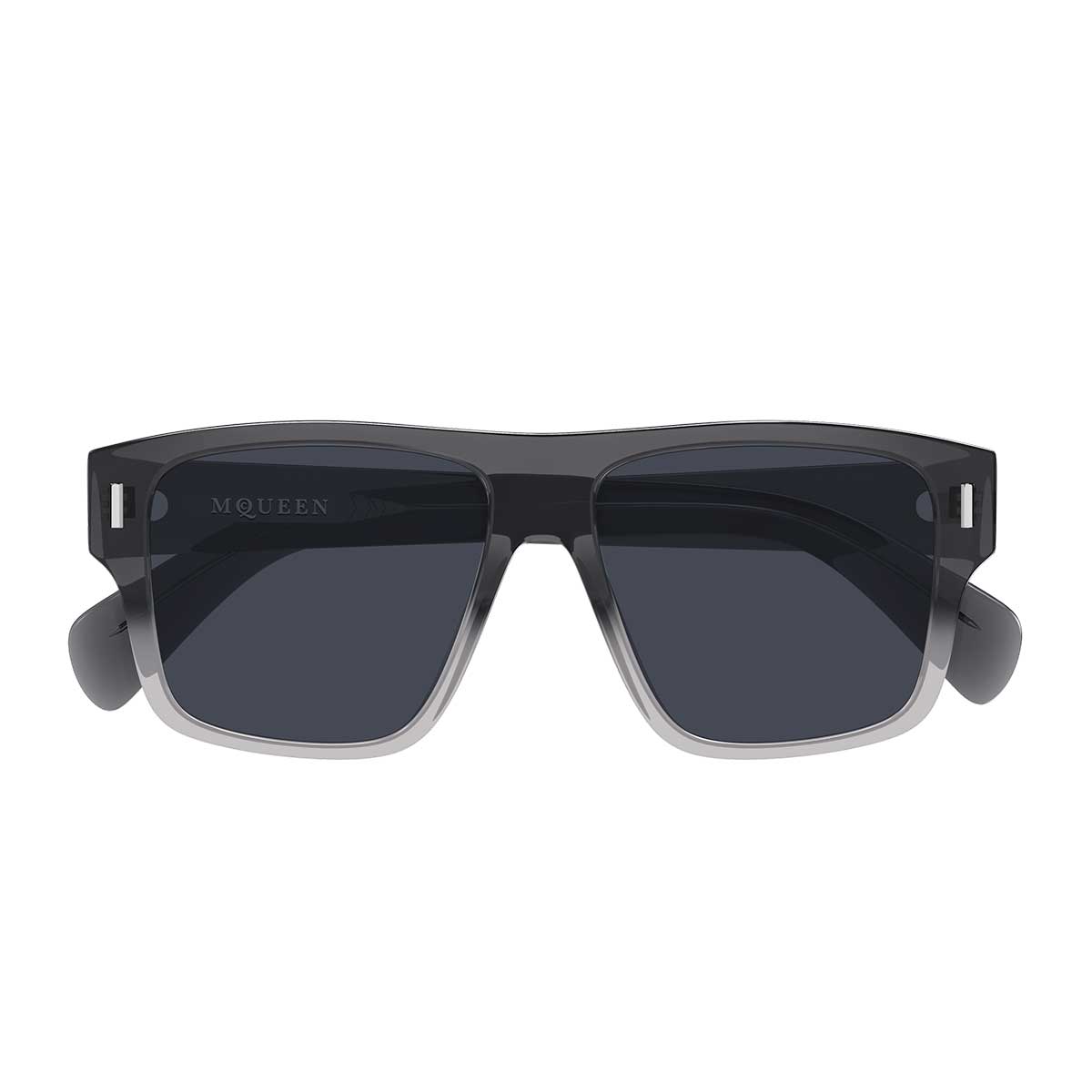 Alexander McQueen Occhiali da Sole AM0550S 004 Grigio/Blu Uomo
