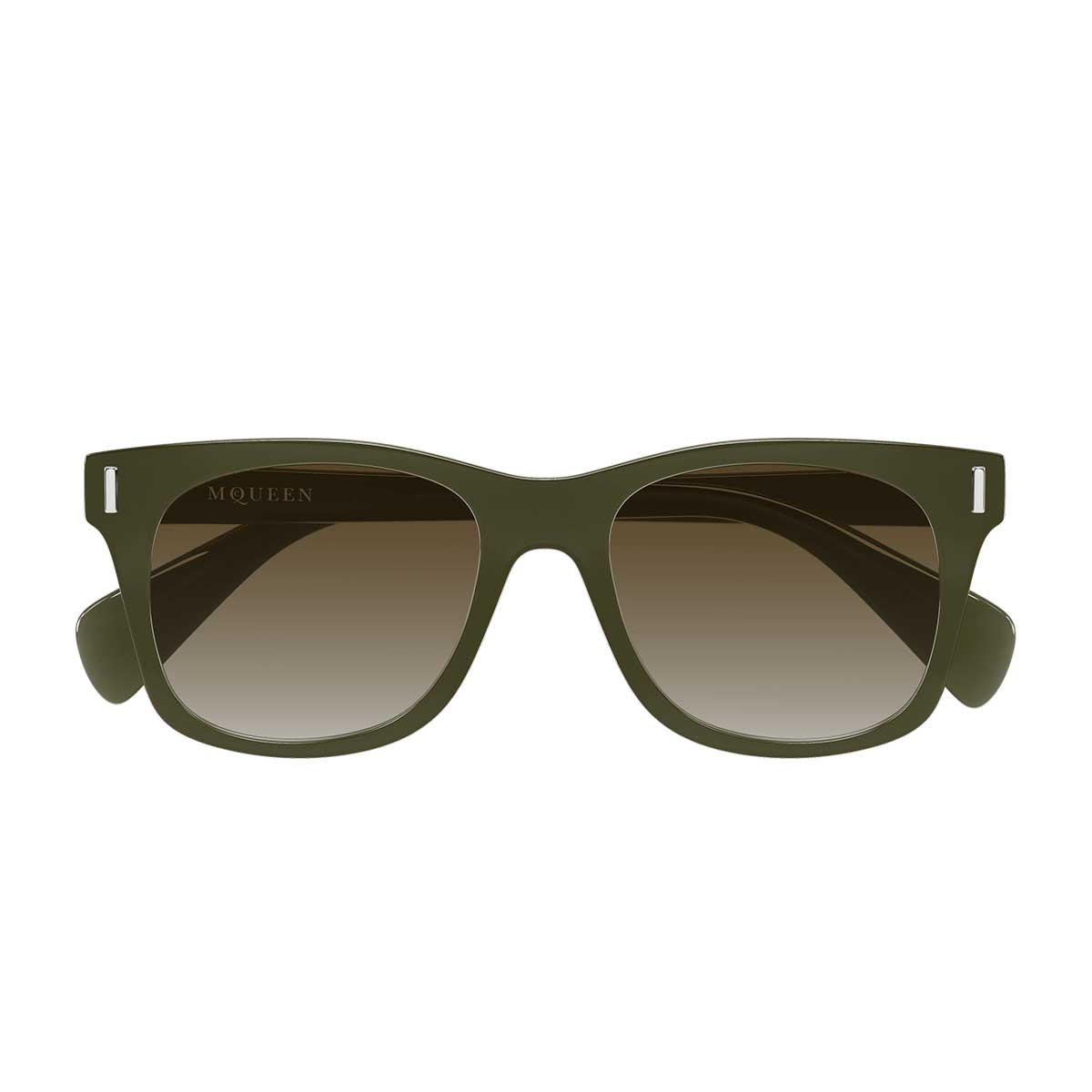 Alexander McQueen Occhiali da Sole AM0551S 003 Verde/Marrone Uomo