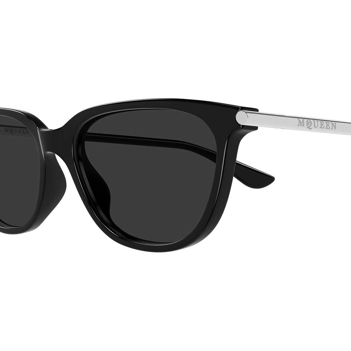 Alexander McQueen Occhiali da Sole AM0553S 001 Nero/Grigio Donna