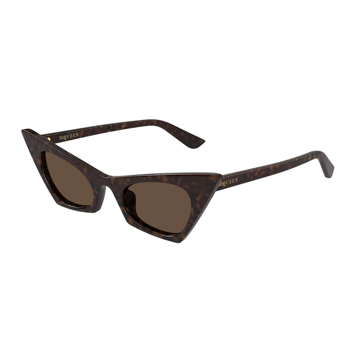 Alexander McQueen Occhiali da Sole AM0557S 002 Marrone/Marrone Donna