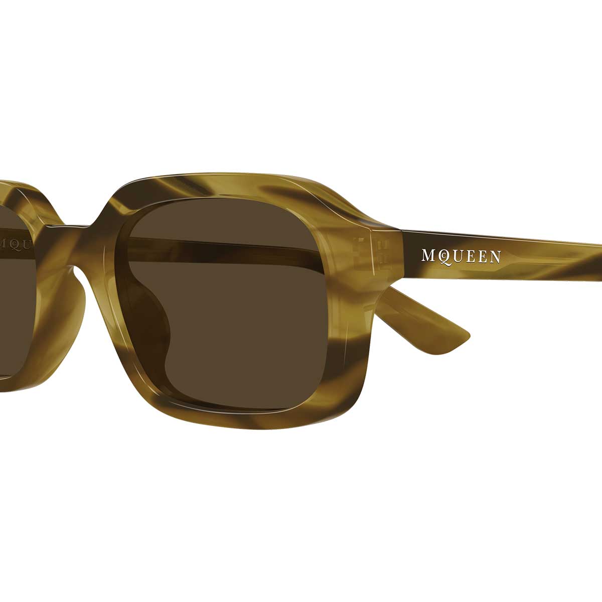 Alexander McQueen Occhiali da Sole AM0558S 003 Marrone/Marrone Uomo 3