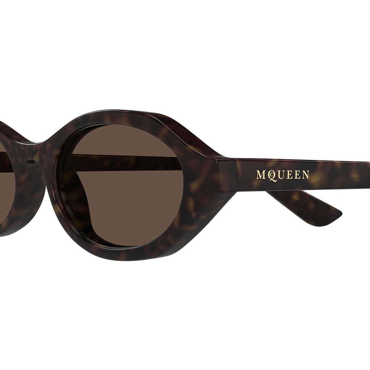 Alexander McQueen Occhiali da Sole AM0559S 002 Marrone/Marrone Donna 3