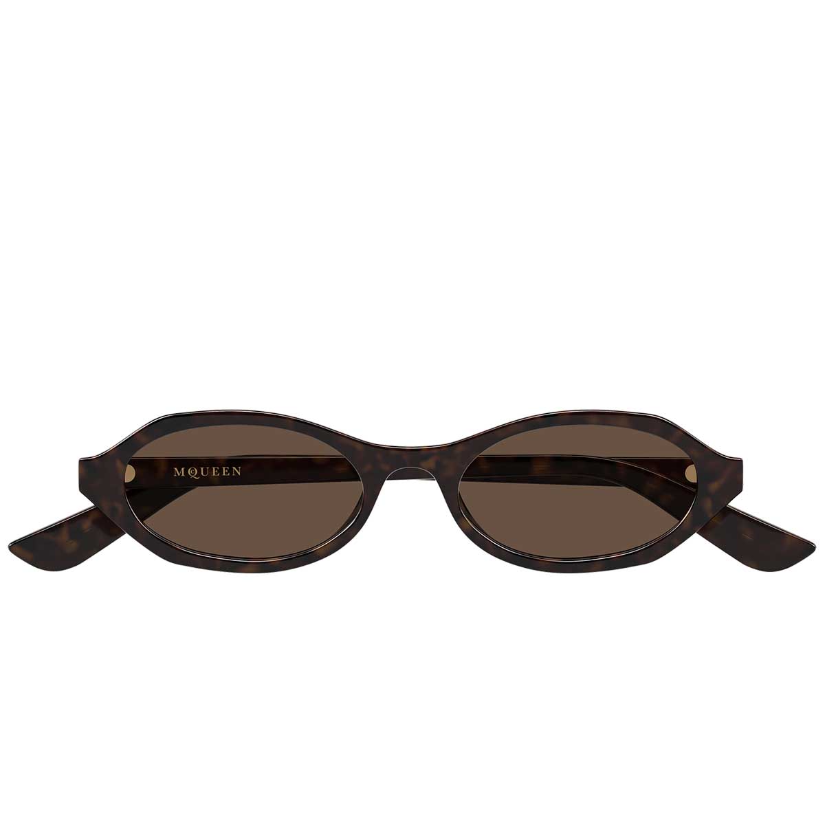 Alexander McQueen Occhiali da Sole AM0559S 002 Marrone/Marrone Donna