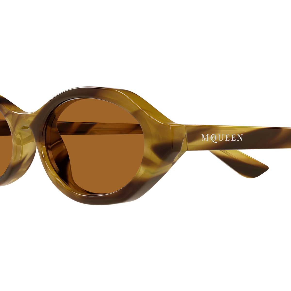 Alexander McQueen Occhiali da Sole AM0559S 003 Marrone/Marrone Donna 3