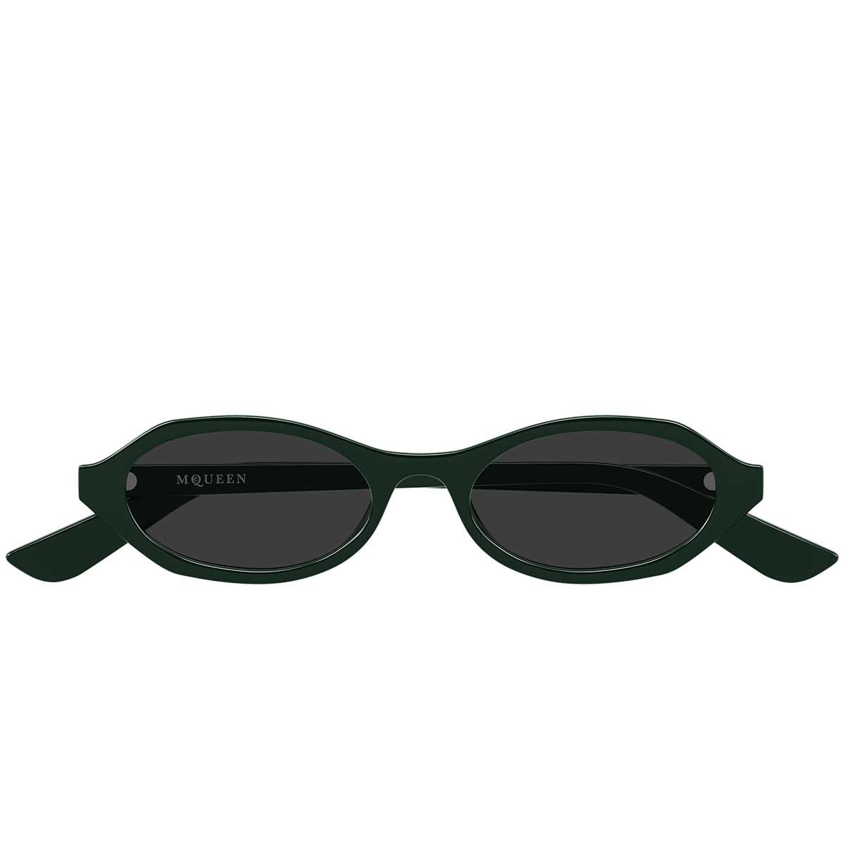 Alexander McQueen Occhiali da Sole AM0559S 004 Verde/Grigio Donna