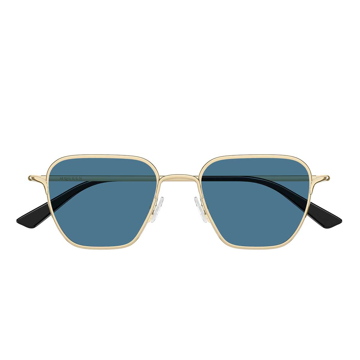 Alexander McQueen Occhiali da Sole AM0561S 004 Oro/Blu Unisex