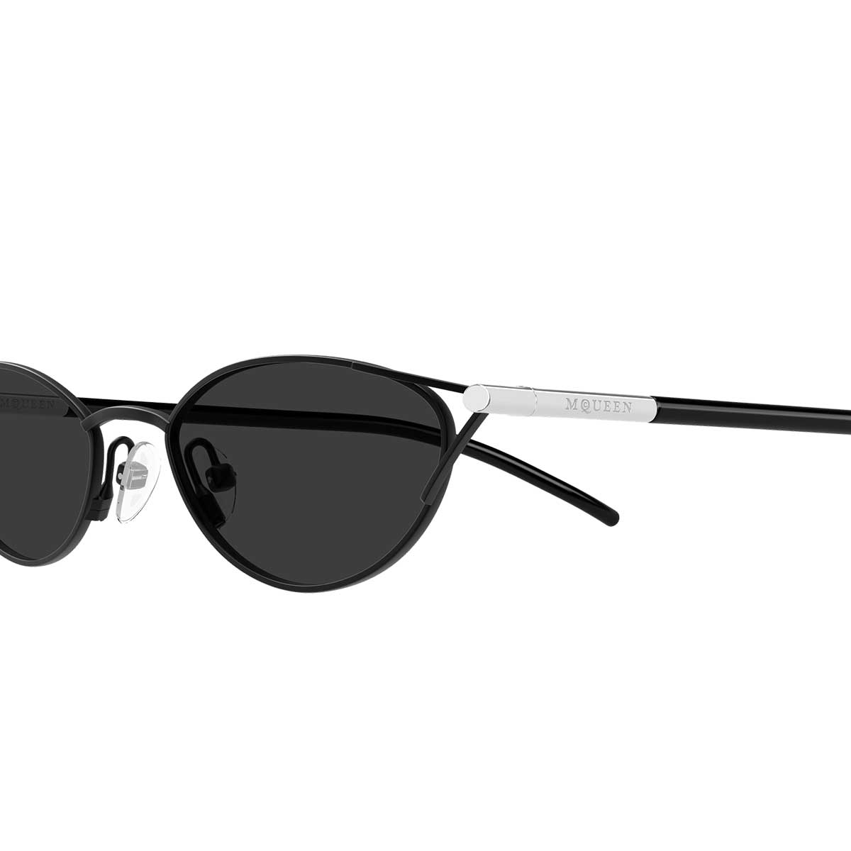 Alexander McQueen Occhiali da Sole AM0563S 001 Nero/Grigio Donna 3