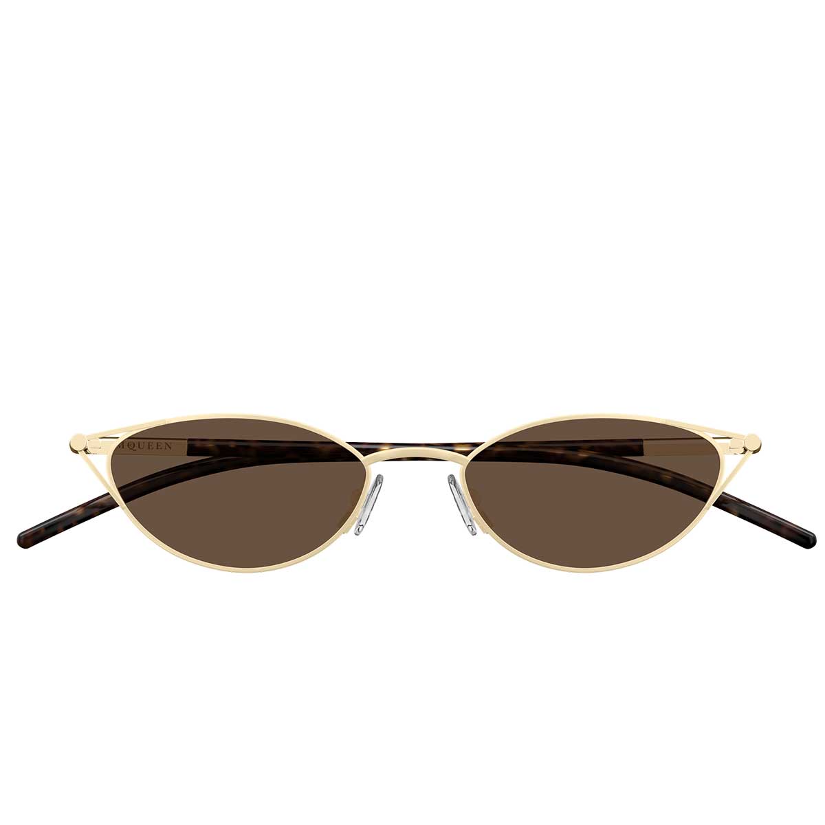 Alexander McQueen Occhiali da Sole AM0563S 002 OroMarrone/Marrone Donna