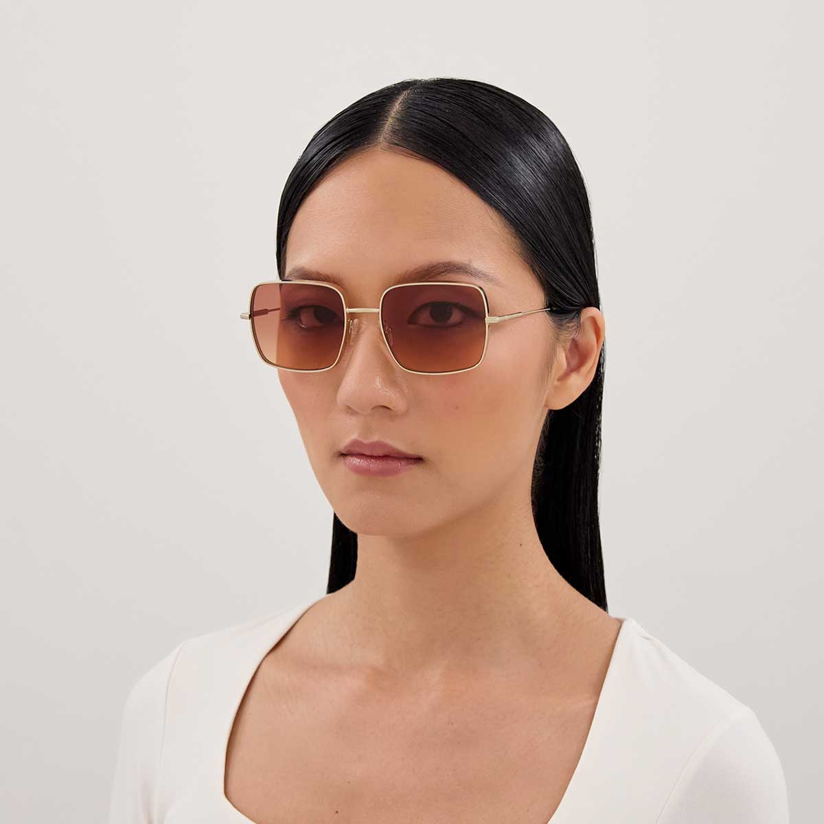 Alexander McQueen Occhiali da Sole AM0564S 002 Oro/Arancione Donna 4