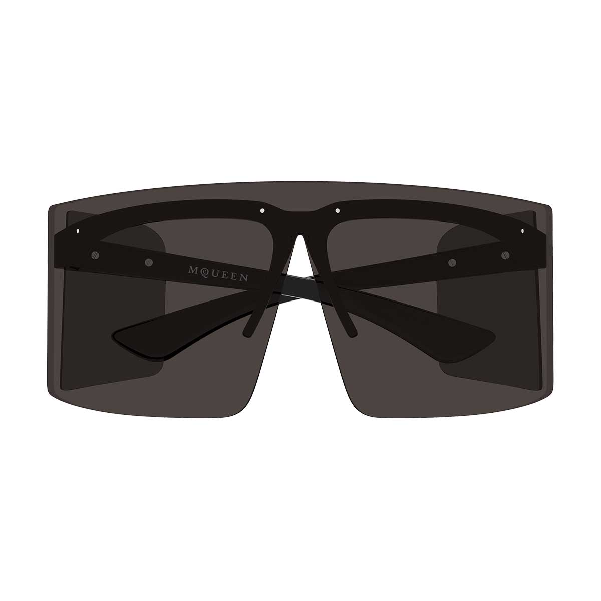 Alexander McQueen Occhiali da Sole AM0594S 001 Nero/Grigio Fumo Unisex