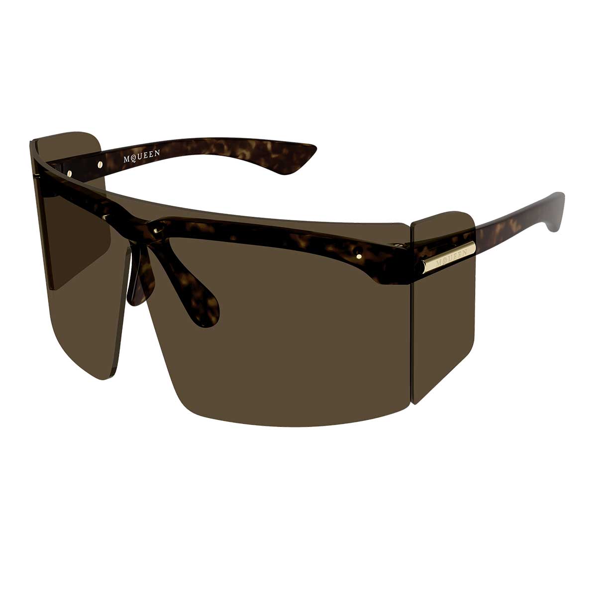 Alexander McQueen Occhiali da Sole AM0594S 002 Marrone/Marrone Unisex 2