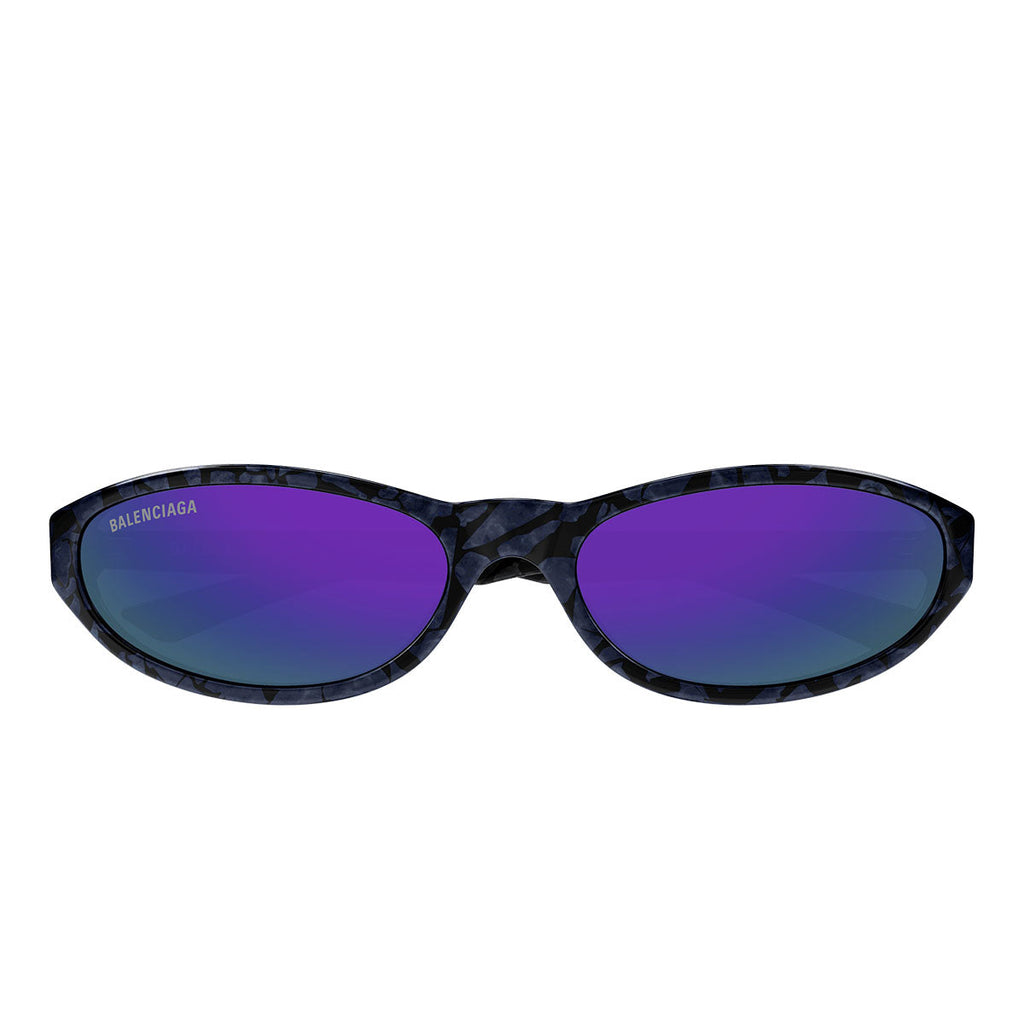 Balenciaga Occhiali da Sole BB0007S 011 Tartarugato/Viola Unisex