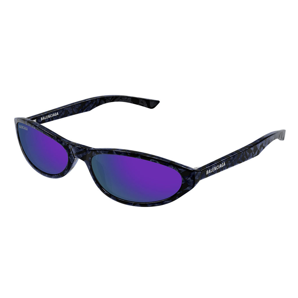 Balenciaga Occhiali da Sole BB0007S 011 Tartarugato/Viola Unisex