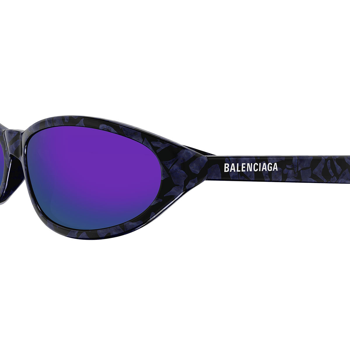 Balenciaga Occhiali da Sole BB0007S 011 Tartarugato/Viola Unisex