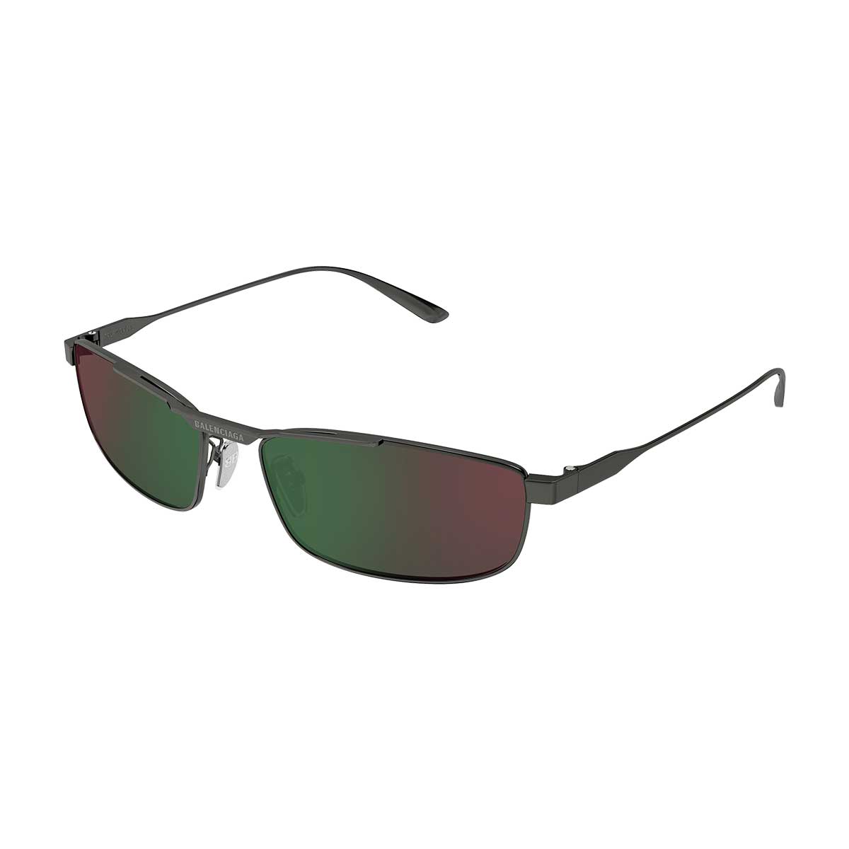 Balenciaga Occhiali da Sole BB0451S 005 Rutenio/Verde Unisex 2