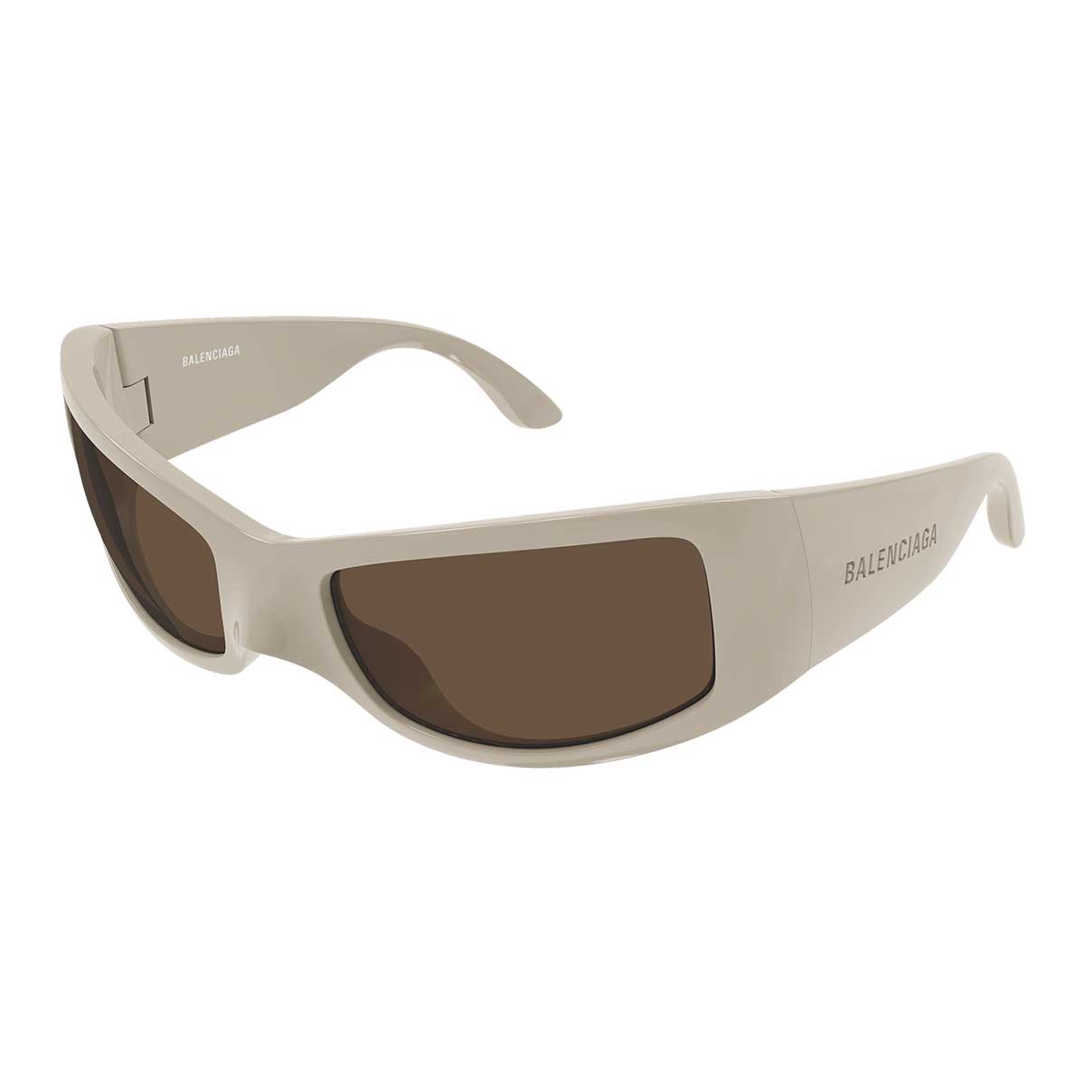 Balenciaga Occhiali da Sole BB0461S 005 Avorio/Marrone Unisex 2