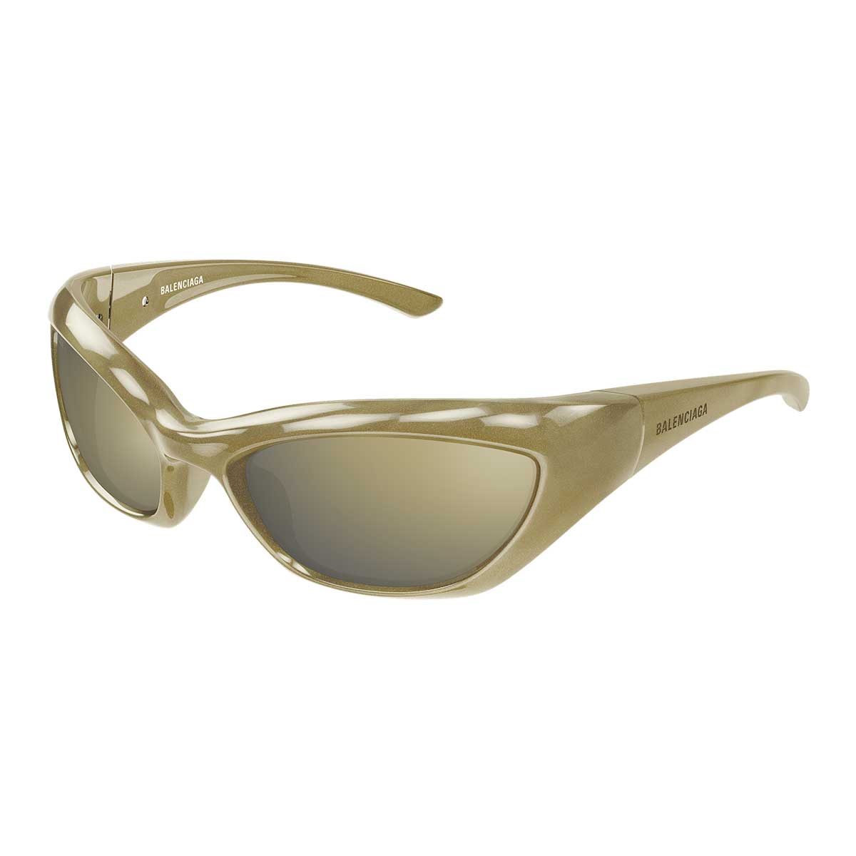 Balenciaga Occhiali da Sole BB0463S 002 Verde/Bronzo Unisex