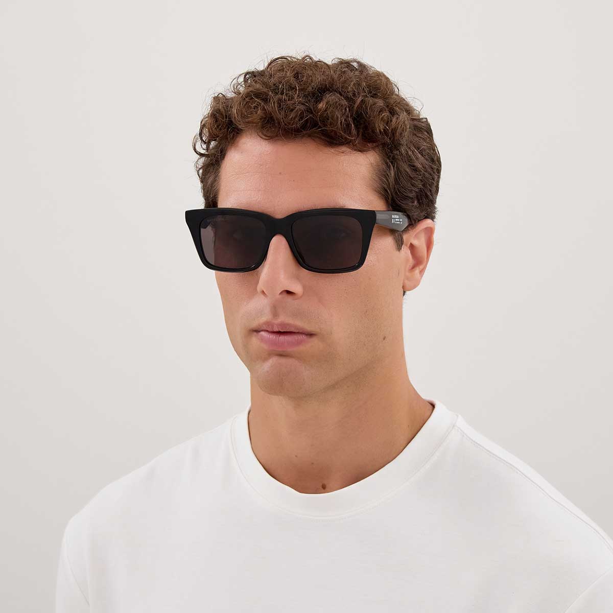 Balenciaga Occhiali da Sole BB0467S 001 Nero/Grigio Uomo 4