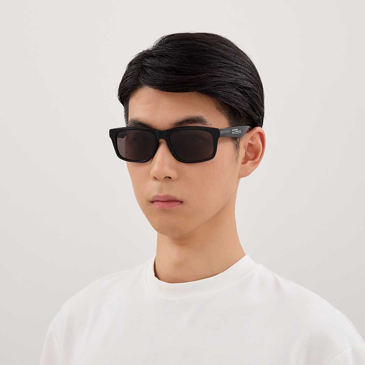 Balenciaga Occhiali da Sole BB0469SA 001 Nero/Grigio Uomo 4