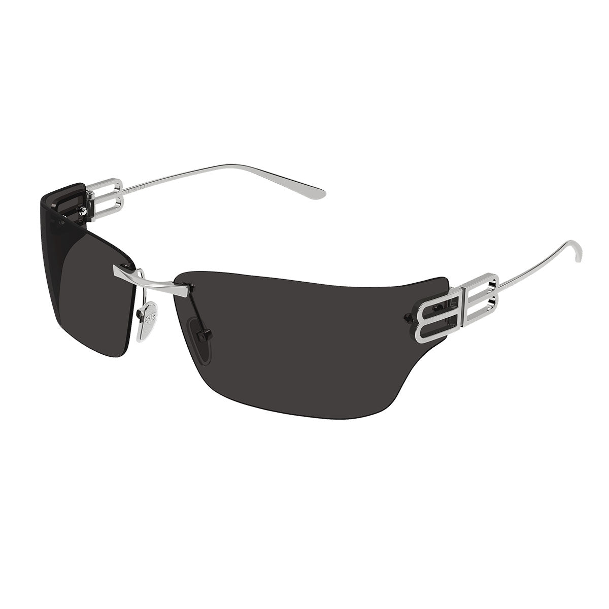 Balenciaga Occhiali da Sole BB0485SA 001 Rutenio/Grigio Unisex