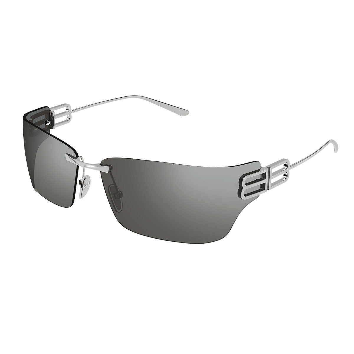 Balenciaga Occhiali da Sole BB0485SA 003 Rutenio/Argento Unisex