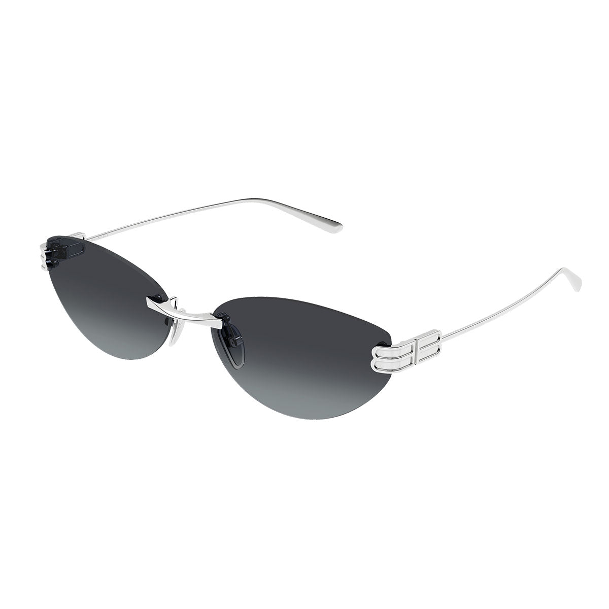 Balenciaga Occhiali da Sole BB0486S 002 Argento/Grigio Fumo Donna