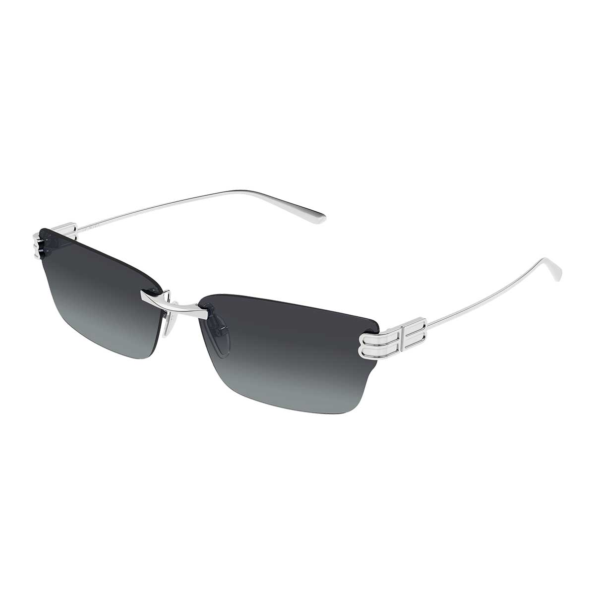 Balenciaga Occhiali da Sole BB0487S 002 Argento/Grigio Fumo Donna 2