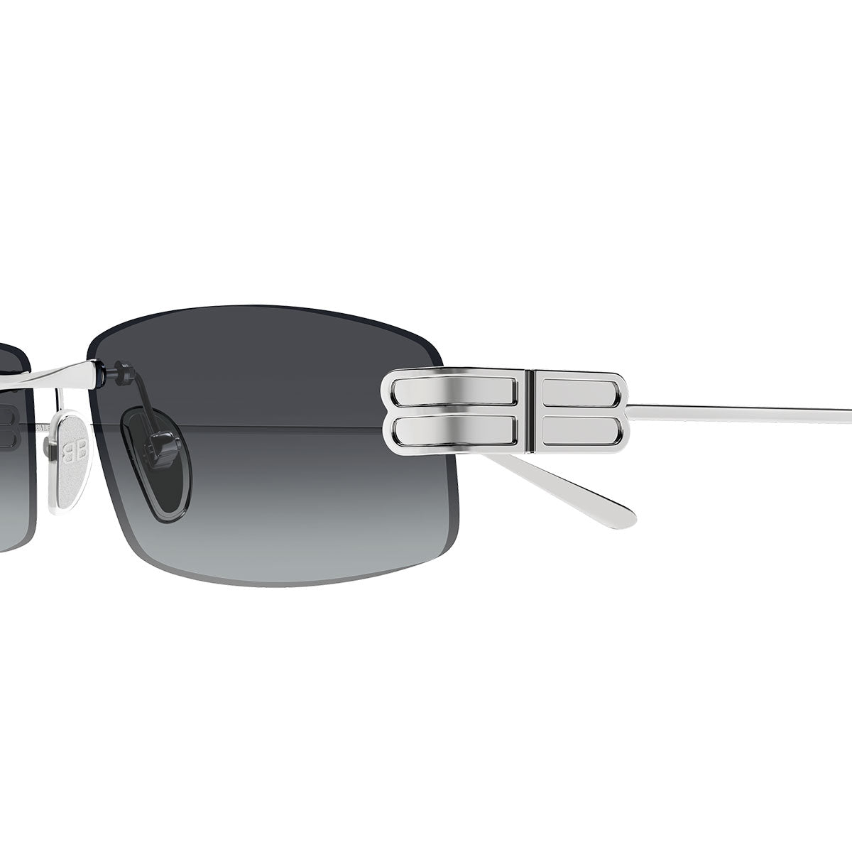 Balenciaga Occhiali da Sole BB0488S 006 Argento/Grigio Fumo Uomo