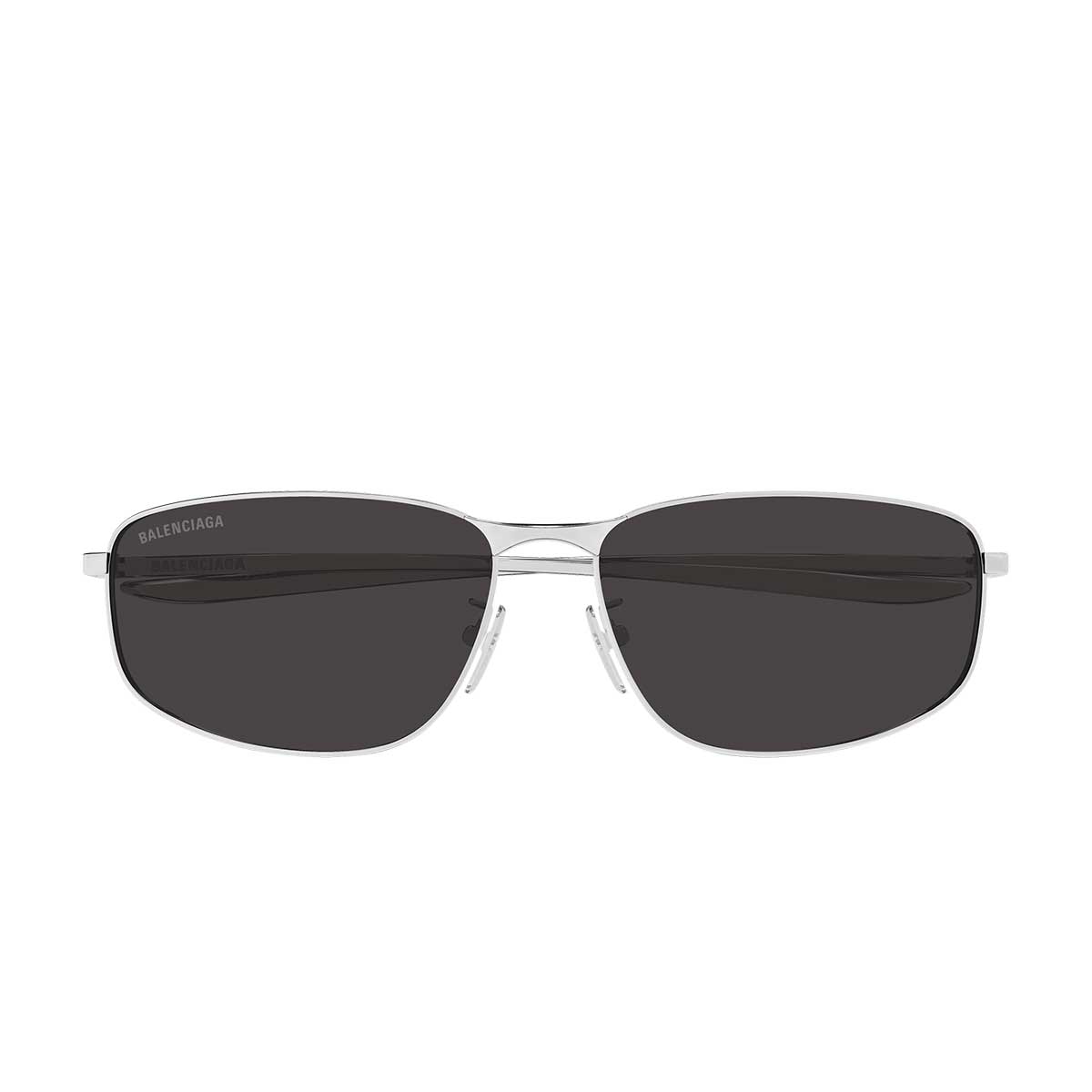 Balenciaga Occhiali da Sole BB0494SA 001 Argento/Grigio Uomo