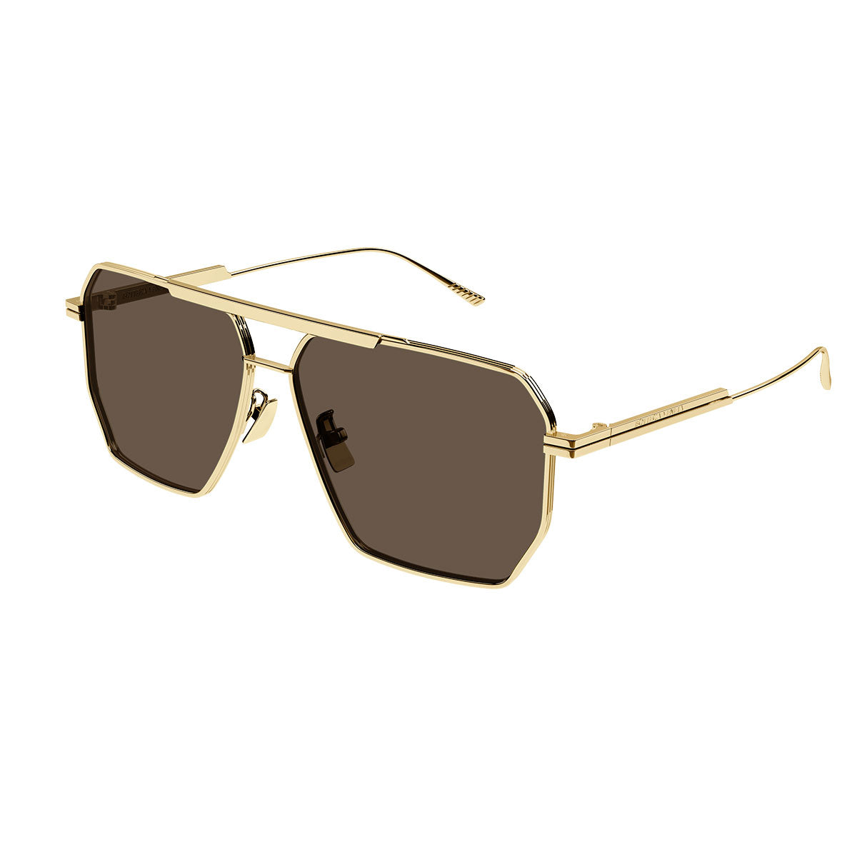 Bottega Veneta Occhiali da Sole BV1012S 003 Oro/Marrone Uomo