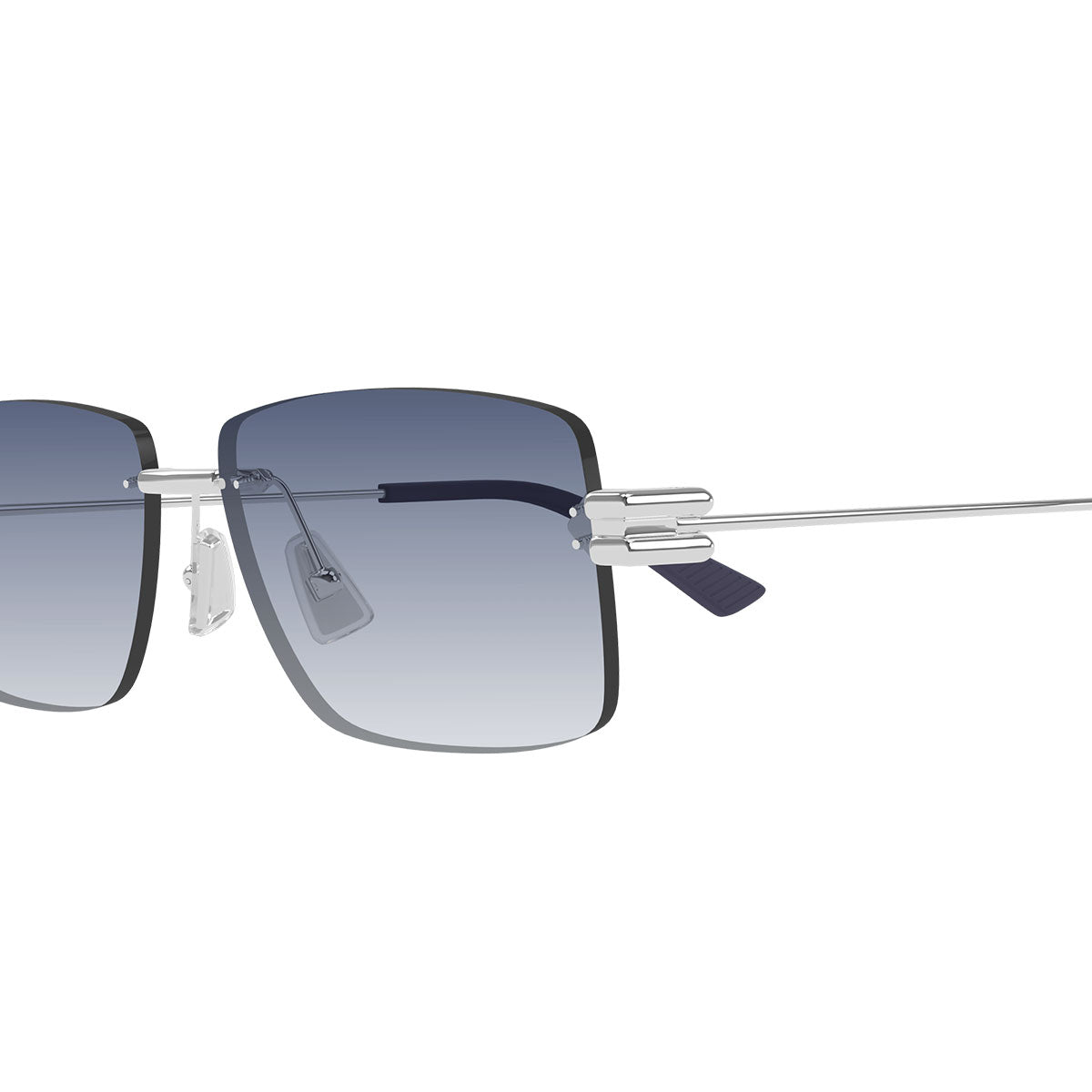 Bottega Veneta Occhiali da Sole BV1126S 005 Argento/Blu Uomo