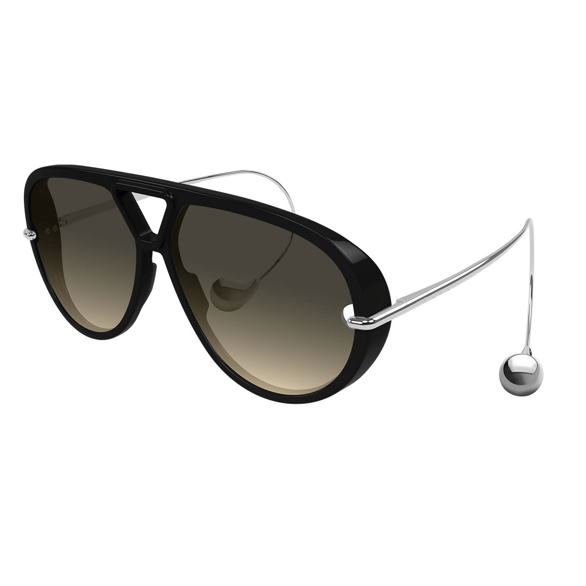 Bottega Veneta Occhiali da Sole BV1273S 010 Drop Aviator Nero/Marrone Unisex