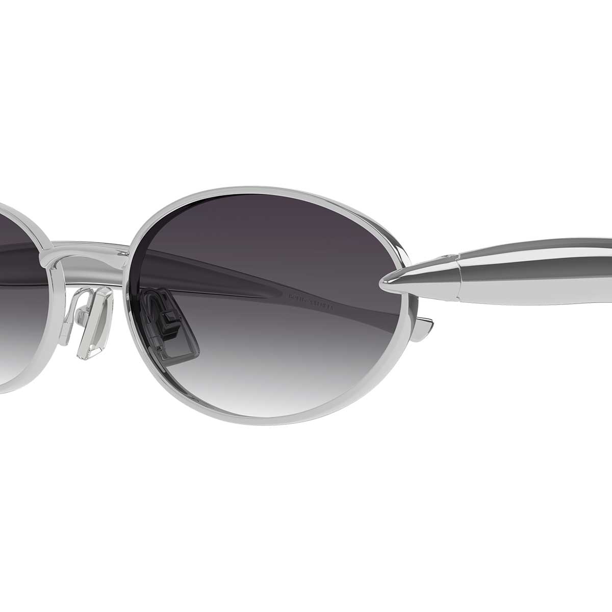 Bottega Veneta Occhiali da Sole BV1386S 003 Argento/Grigio Unisex
