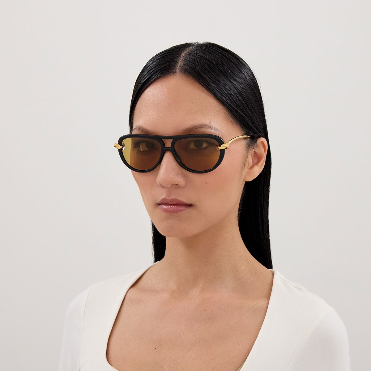 Bottega Veneta Occhiali da Sole BV1418S 001 Oro/Giallo Donna