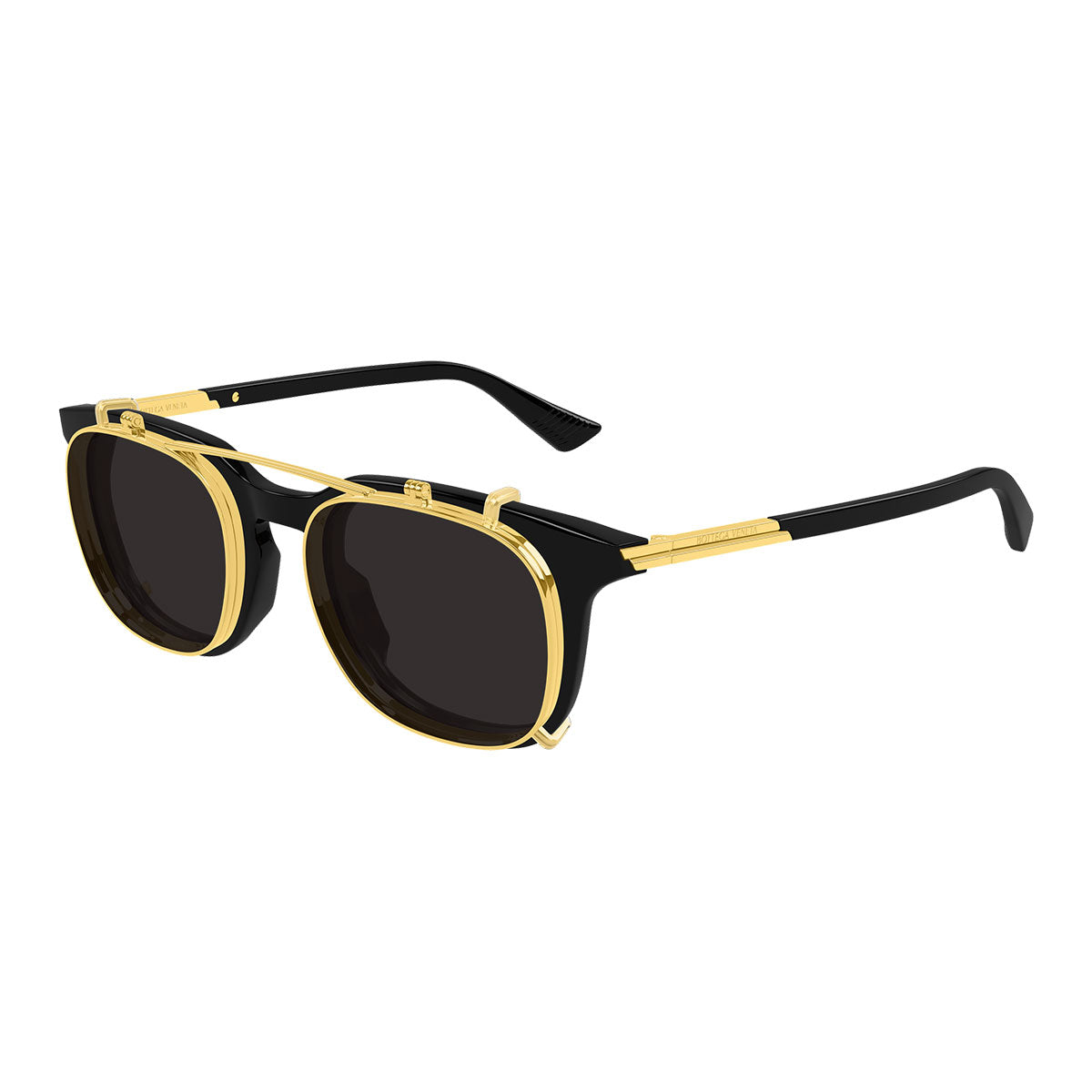 Bottega Veneta Occhiali da Sole BV1429S 001 Nero/Trasparente Con Clip Uomo 6