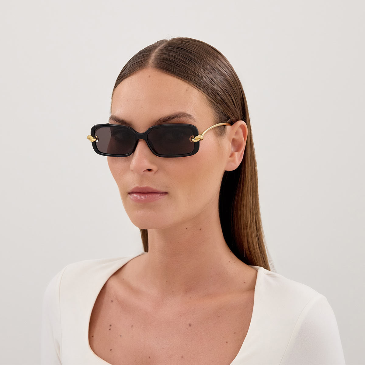 Bottega Veneta Occhiali da Sole BV1439S 001 OroNero/Grigio Donna