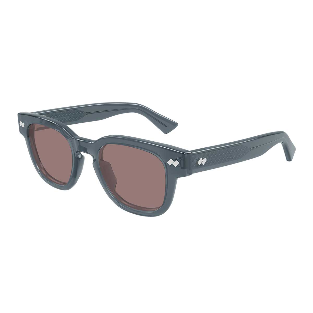 Bottega Veneta Occhiali da Sole BV1441S 003 Grigio/Marrone Unisex 2