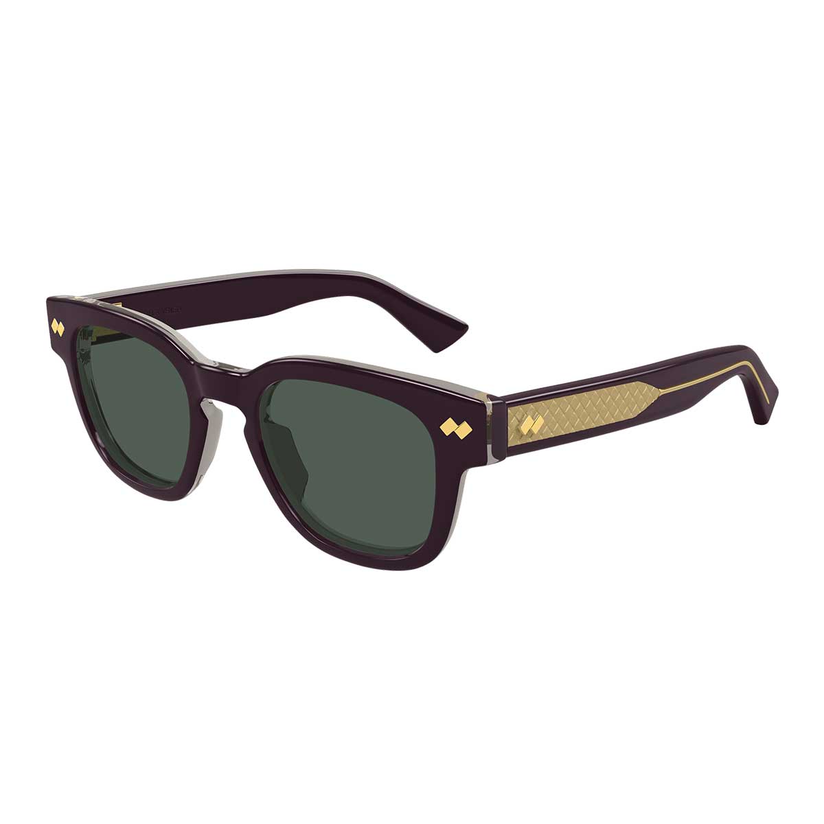 Bottega Veneta Occhiali da Sole BV1441S 004 Viola/Verde Unisex 2