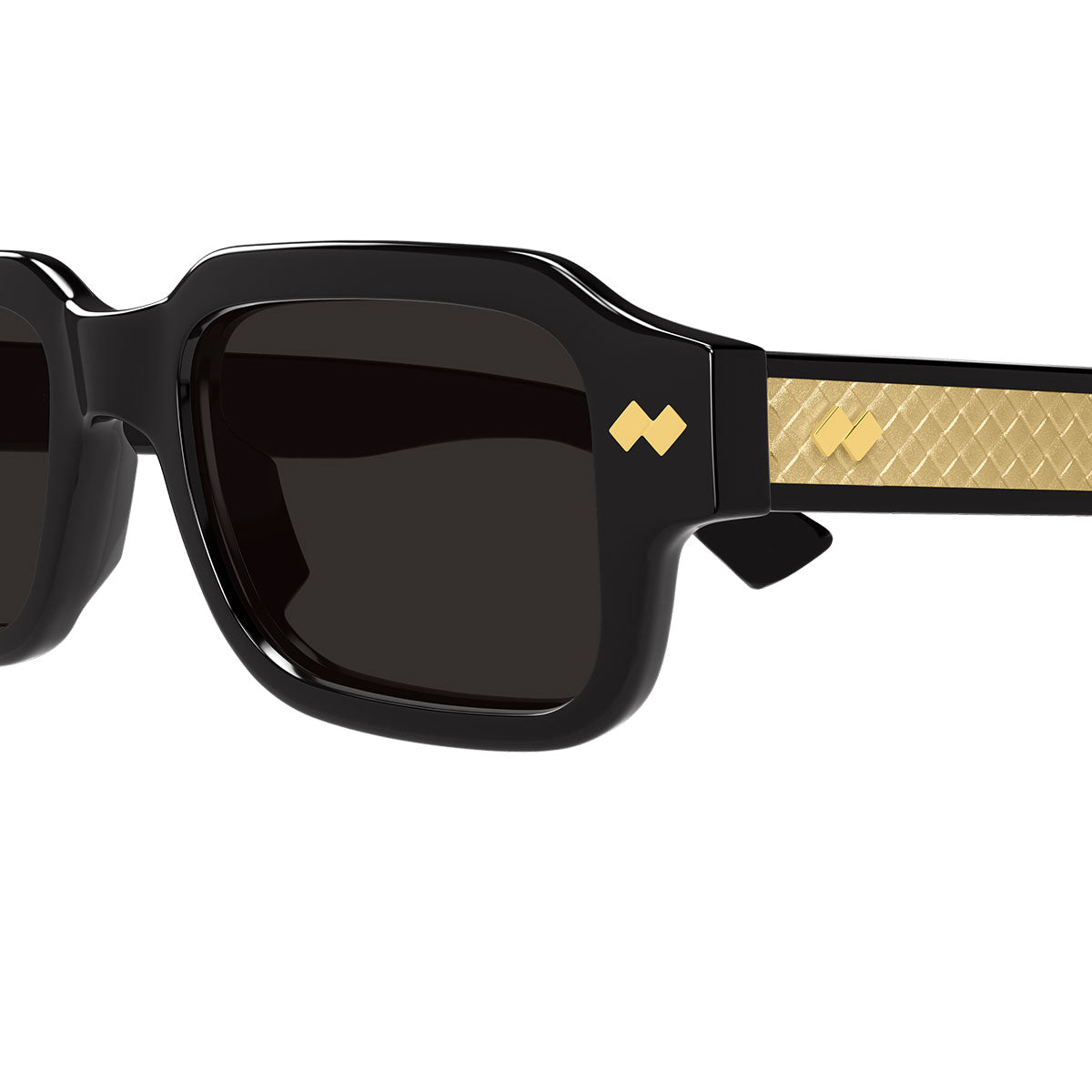 Bottega Veneta Occhiali da Sole BV1442S 001 Nero Oro/Grigio Uomo